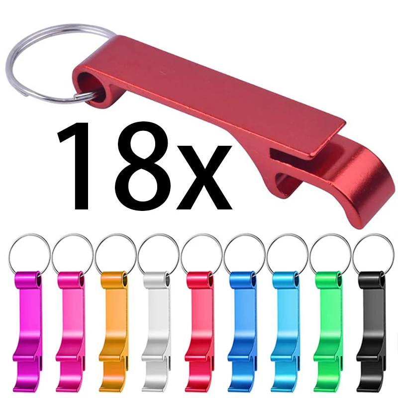 

18Pcs Portable Home Openers Beer Bottle Opener Keychain Opener Bottle Openers