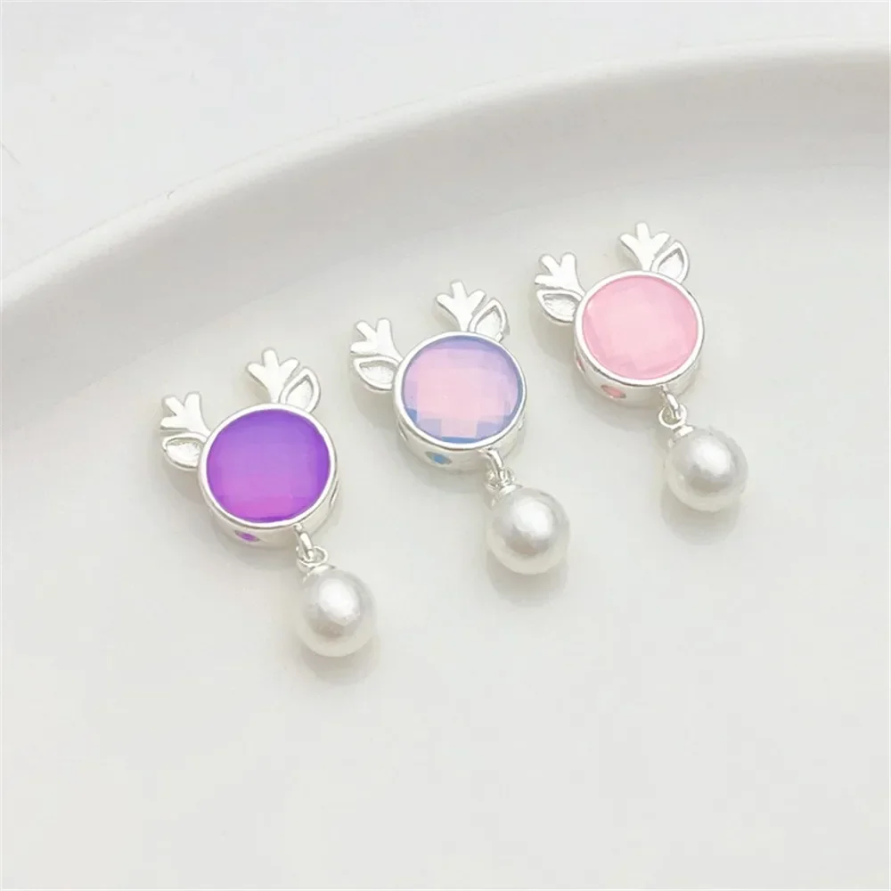 

Ancient Gold Inlaid with Moonstone, Small Antlers, Beads, Handmade DIY Beaded Bracelets, Necklaces, Jewelry, Material Accessorie