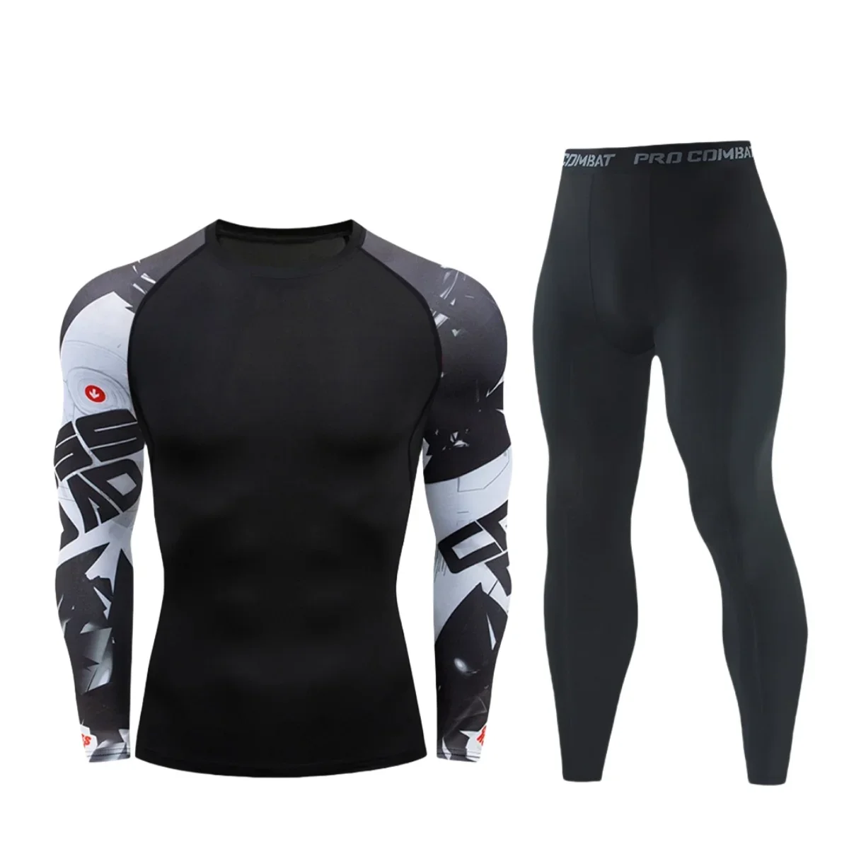

Men's Thermal Underwear Sets Compression Long Johns Sport Suits Clothes Gym Fitness Quick Dry Basketball Leggings Set