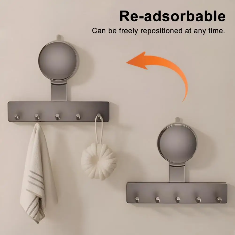 Heavy-duty Suction Hook Strong Suction Cup Hooks for Bathroom Load-bearing Wall Mounted Storage Rack Punch-free Coat Towel