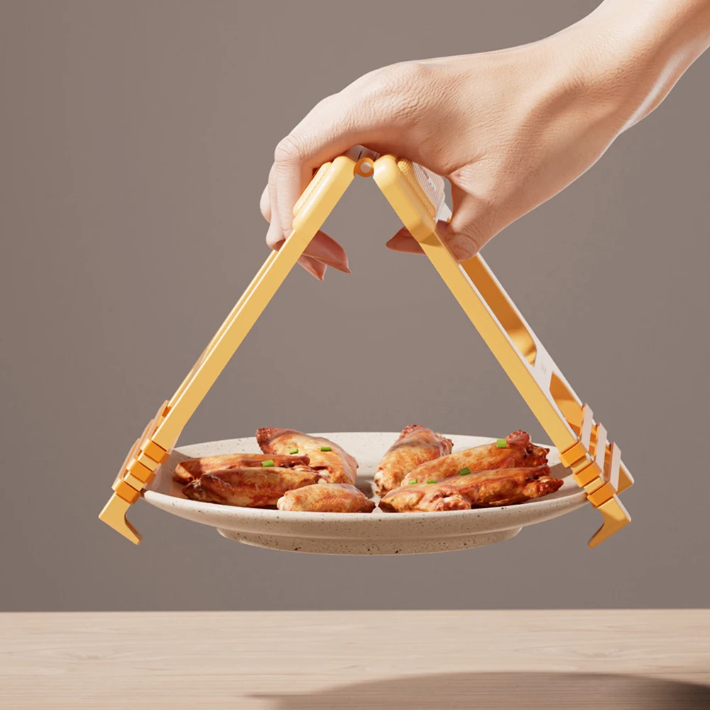 

2Pcs Kitchen Anti Scald Bowl Plate Holder Silicone Non Slip Clip Hot Dish Pan Gripper Cooking Tongs Multi Function