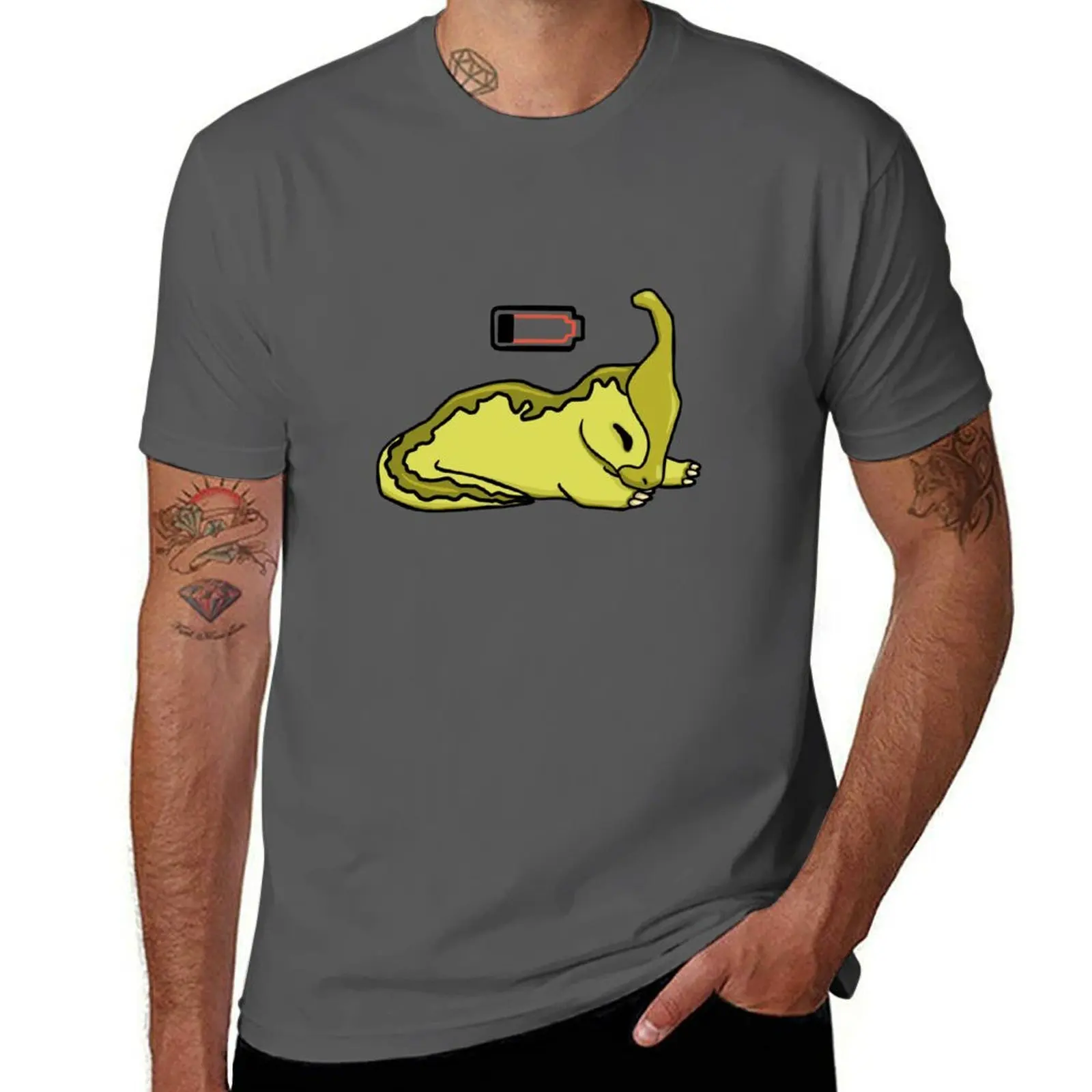 Sleepy Baby Parasaurolophus T-Shirt Basic Simple Design Short Sleeve Shirt