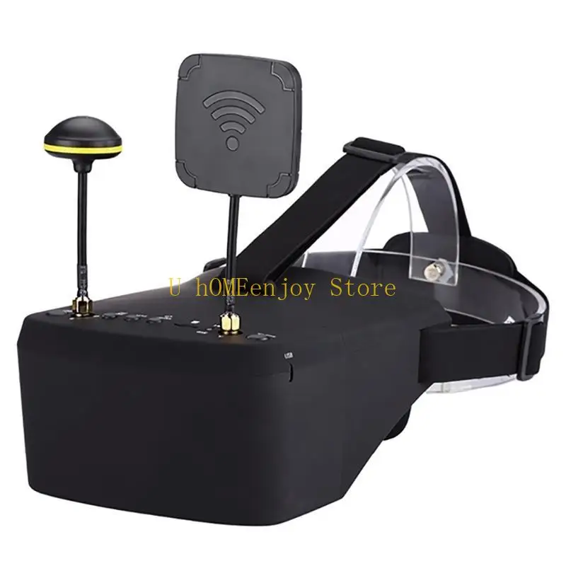 B0KF LS800D 5Inch Screen FPV Viewing Glasses Support 5.8G 40CH Video Headset Easy to Remove Headband Comfortable Goggles
