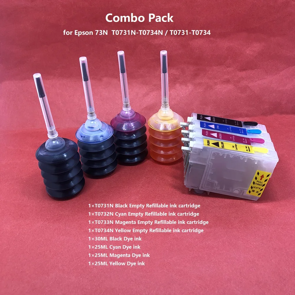 

Combo Ink Set for Epson 73N T0731N T0731- T0734 for Epson Stylus CX3900 CX3905 CX4900 CX4905 CX5500 CX7310 CX8300 CX9300F