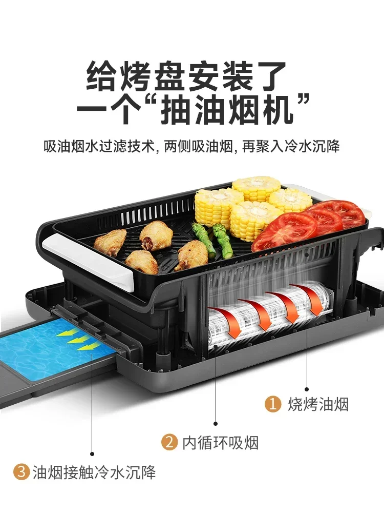 220V Electric Griddle with Adjustable Temperature Control, Ideal for BBQ