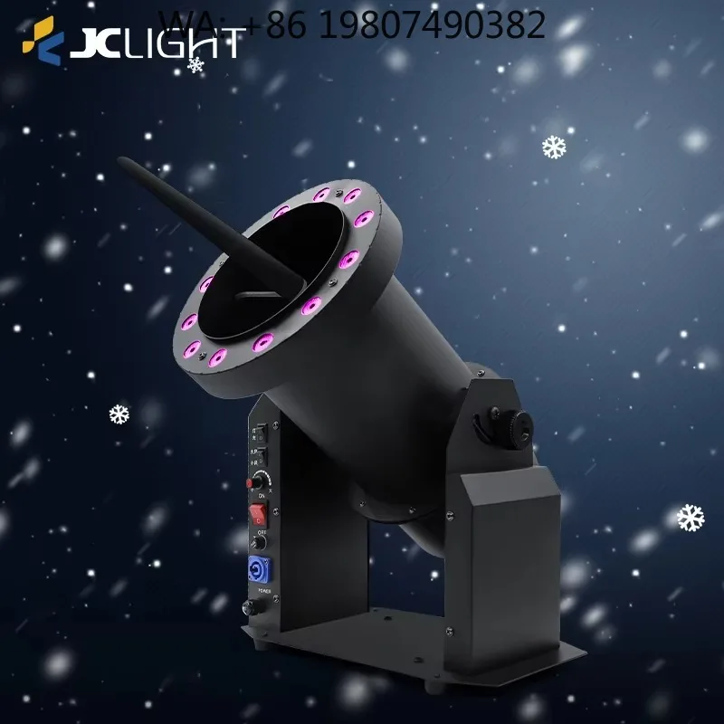 2000W RGB 3IN1 LED DMX Vertical Snow  Programmable Artificial Snow Generator for Christmas Party Stage FX Show