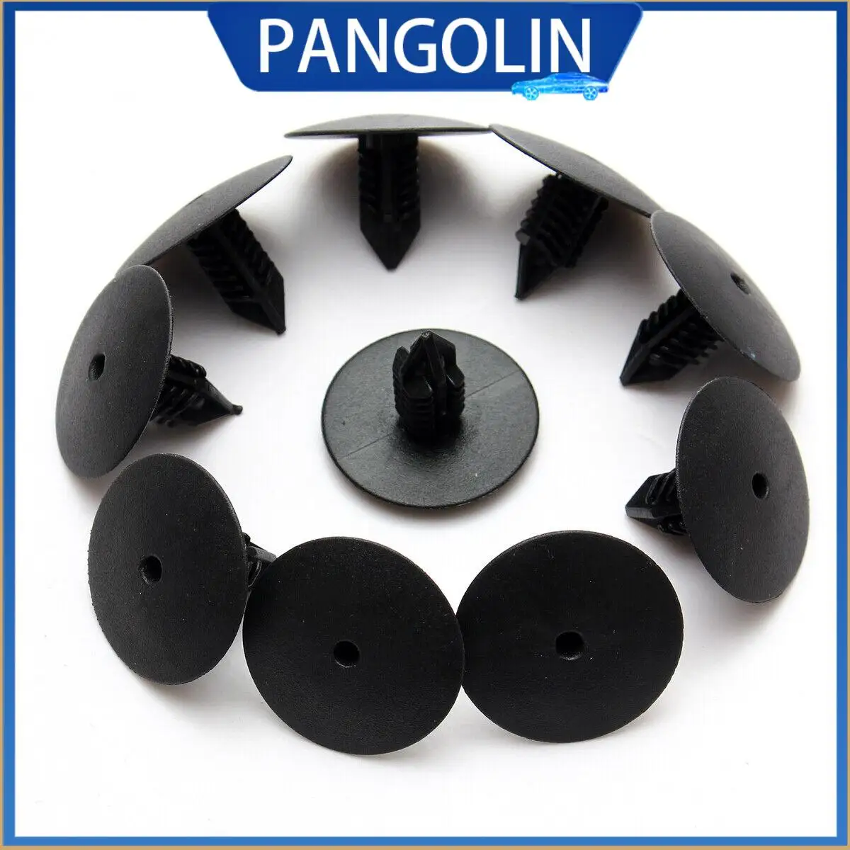 

PANGOLIN 10Pcs 10mm Black Plastic Rivet Fasteners Clips for Door Mudguard Bumper Fitting for Clio MK2 MK3 Scenic Megane Models