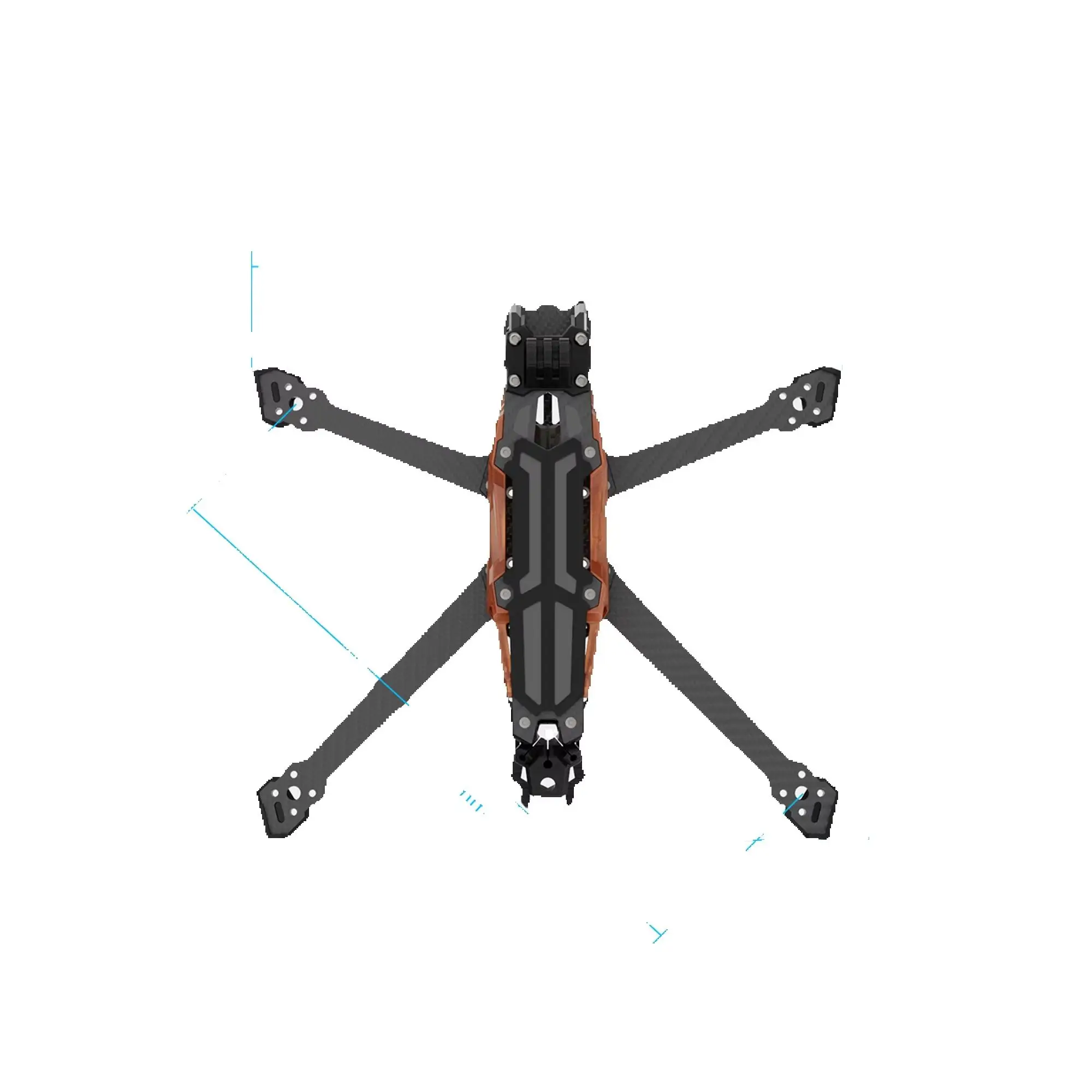 GEPRC GEP-Vapor-D5 D6 O4 Pro Carbon Fiber FPV Frame For 5/6 Inch Freestyle Quadcopter FPV RC Drone Replacement Accessories Part view 6