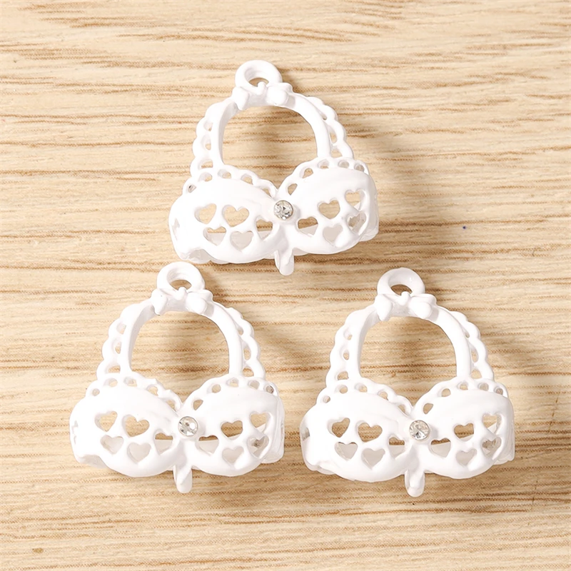 5 Stück 18x21mm Niedliche Bunte Metall-Bikini-Badeanzug-Anhänger für Halsketten, Ohrringe, Armbänder, DIY-Bastelarbeiten, Schmuckherstellung, Geschenk – Detail 12