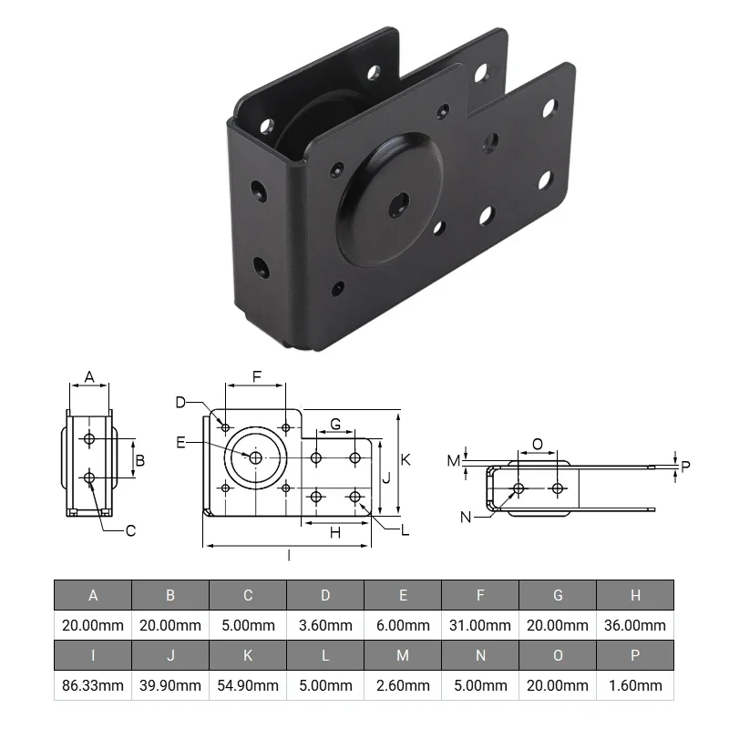 2Pcs Openbuilds V-Slot linear actuator Plate End Mount Plate for Nema17 Stepper Motor for 3D Printer Linear Actuators Robotics