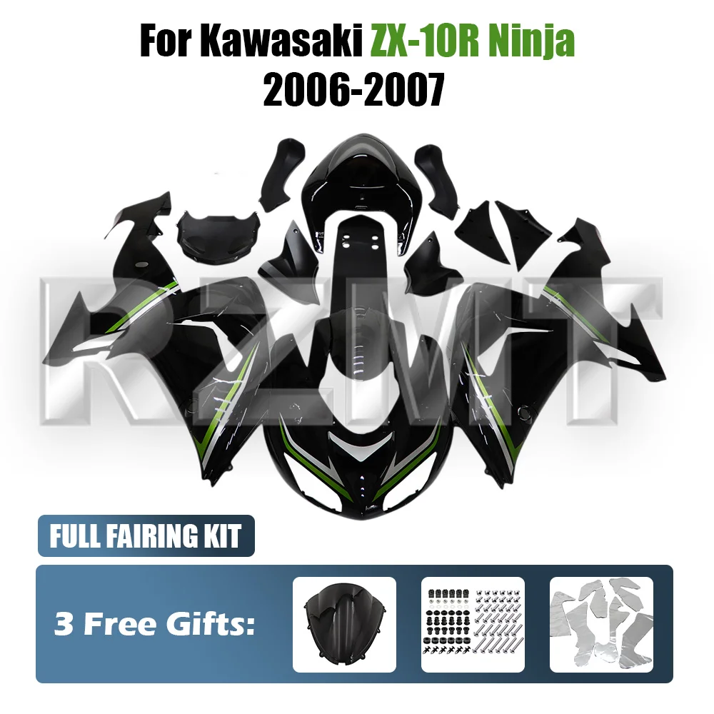 Для Kawasaki Ninja ZX10R 2006 2007 06 07 10R ZX-10R Комплект обтекателей мотоцикла из ABS-пластика, изготовленный методом инжекционного формования, индивидуальный дизайн rzmt
