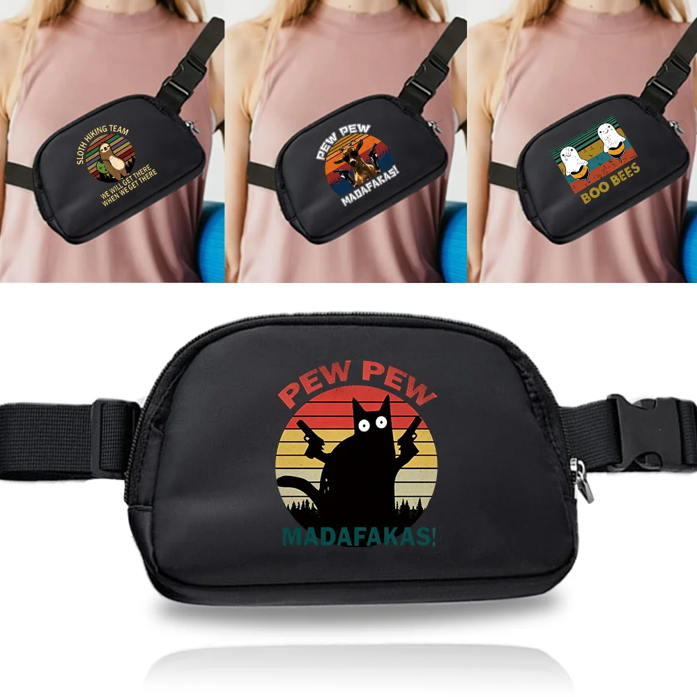 

Нагрудная сумка большой емкости, унисекс, набедренная сумка, модная сумка с принтом, простая спортивная набедренная сумка на открытом воздухе