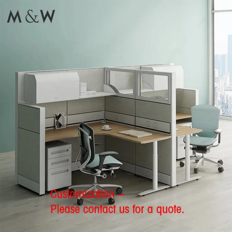custom.New Design Quality Table Partition Cubicle Open Workstation Desk 2 Person Work Station Office Furniture