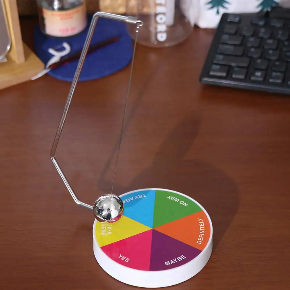 ลูกตุ้มตัวเลือกตัวตัดสินใจแม่เหล็กโต๊ะไดนามิกของเล่นตกแต่งของขวัญลูกบอลตัดสินใจนำโชคตลกสนุกตกแต่งบ้าน