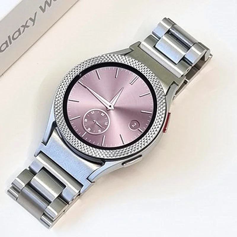 Band+Bezel Ring for Samsung Galaxy Watch 4 6 Classic 43mm 47mm No Gaps Stainless Steel Strap For Galaxy Watch 4 5 6 44mm 40mm