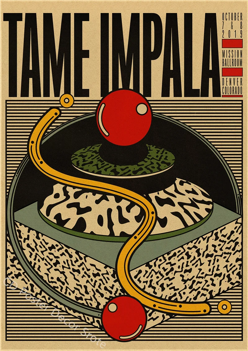 Tame Impala Psychedelic Poster Rock Music Band Kraft Paper Posters Vintage  Home Room Bar Cafe Decor Aesthetic Art Wall Painting - AliExpress, image size:800x1131