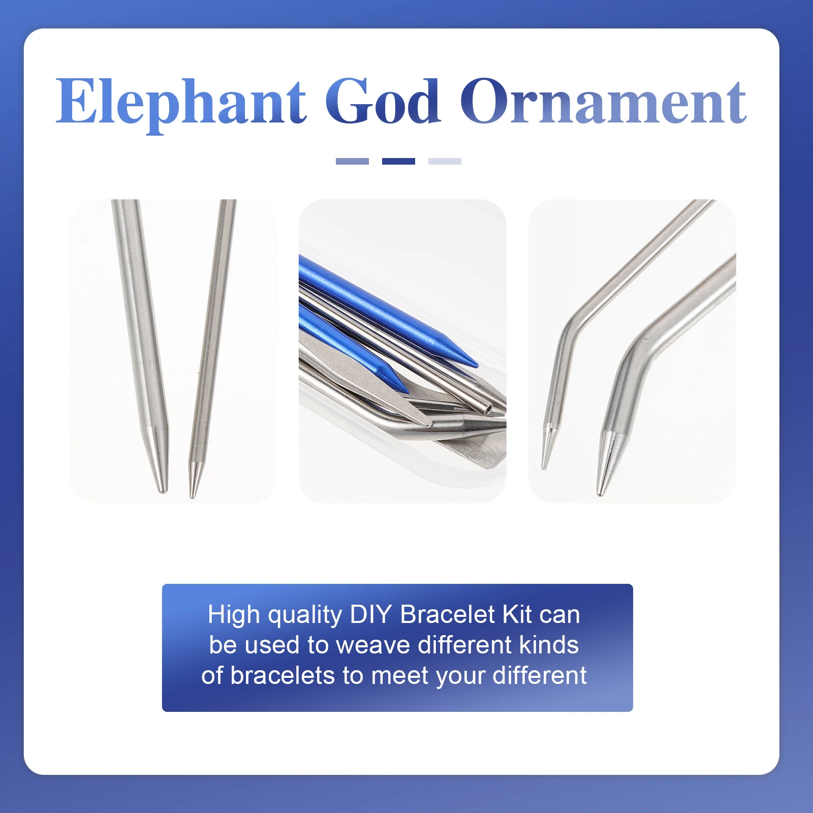 

1Set Paracord Braiding Tool DIY Bracelet Stitching Needle Kit Outdoor Weaving Tool Set for Craft Projects Weaving Needle