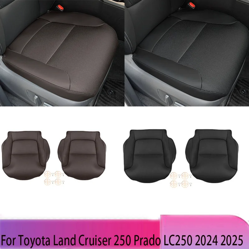 

For Toyota Prado LC250 2024 2025 Car Seat Cover PU Leather Pad Mat Car Front Seat Covers Four Seasons Anti Slip Mats