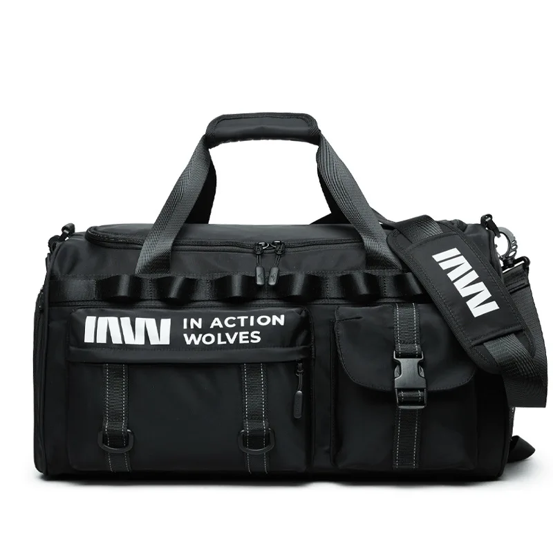 Trendy travel bag, men's sports and fitness bag, with separate compartments wet and dry items, large-capacity backpack