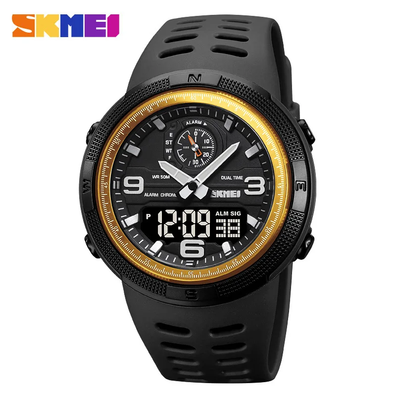 Skmei Electronic Men's Multi-Functional Sports for Teenagers and Students Double Display Waterproof Luminous Electronic Watch