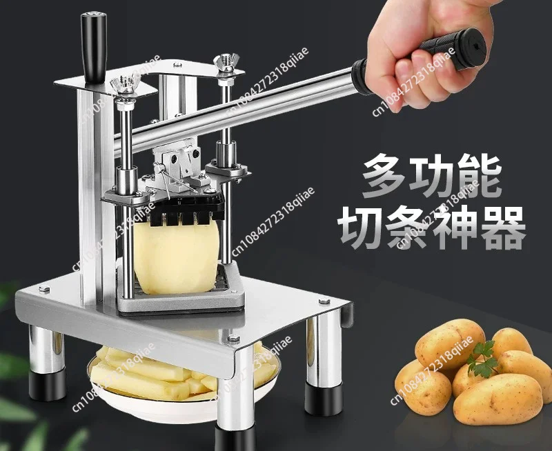 Commercial Manual Vegetable Cutting Machine Stainless Steel Potato Slicer French Fried Processador