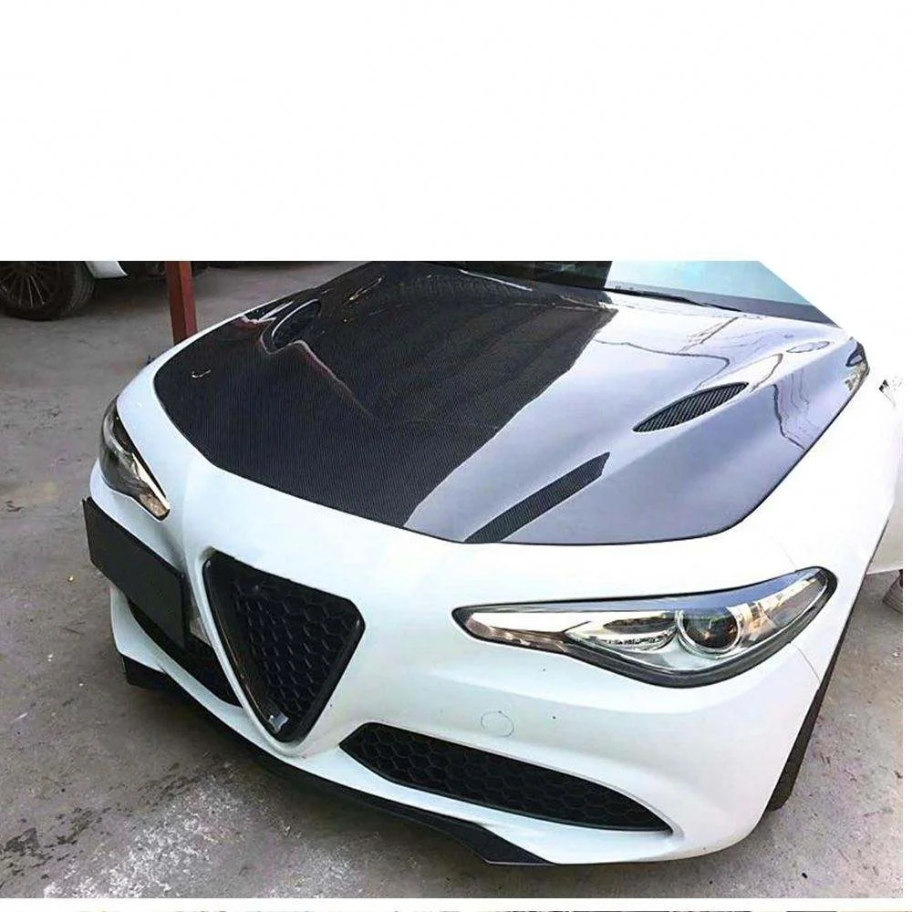 

Капот двигателя автомобиля из углеродного волокна для Alfa Romeo Giulia 4-дверный 2017-2020 гг.