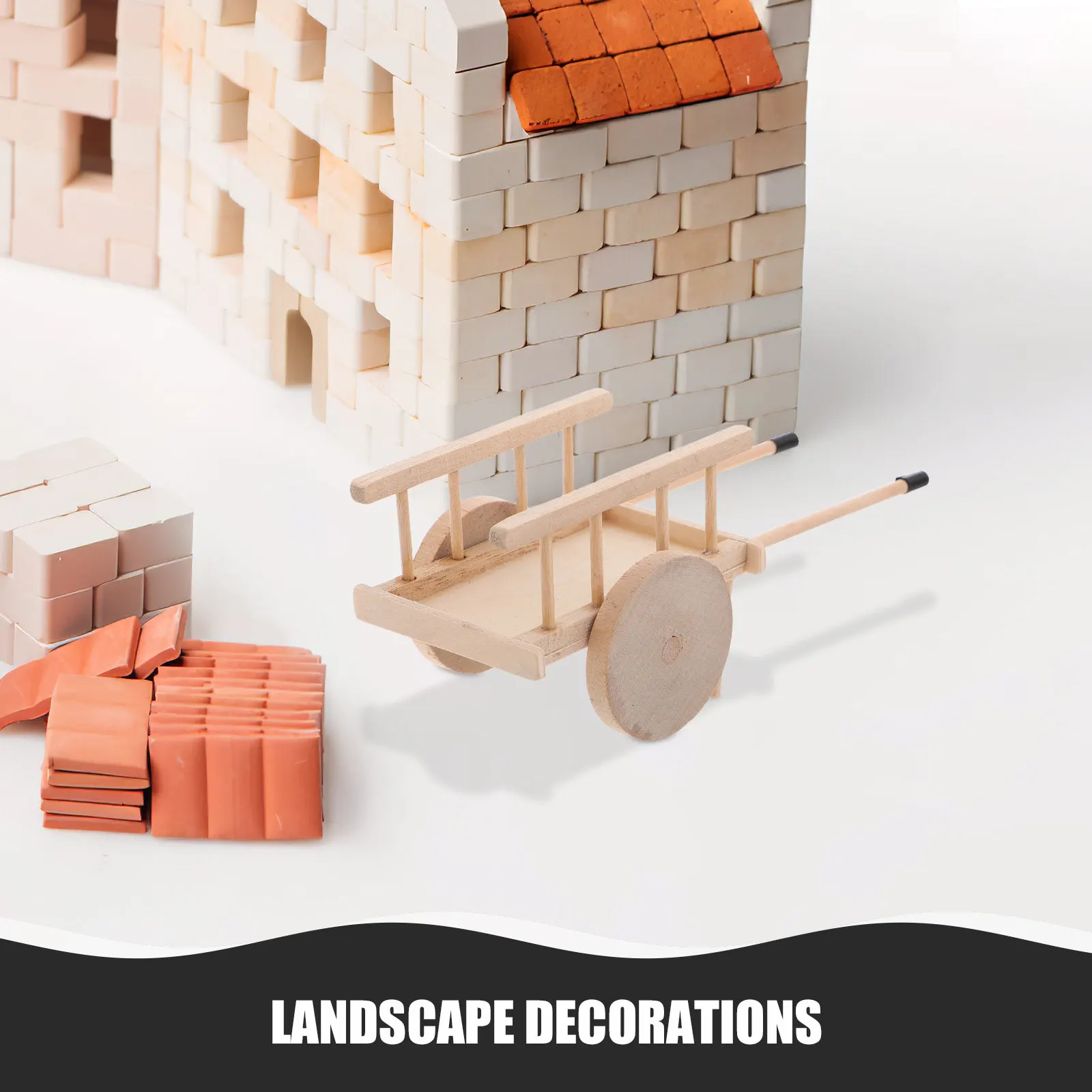 

1 набор: Винтажная миниатюрная тележка с тюками сена для кукольного домика, игровой набор для осеннего урожая, миниатюрные аксессуары для фермы