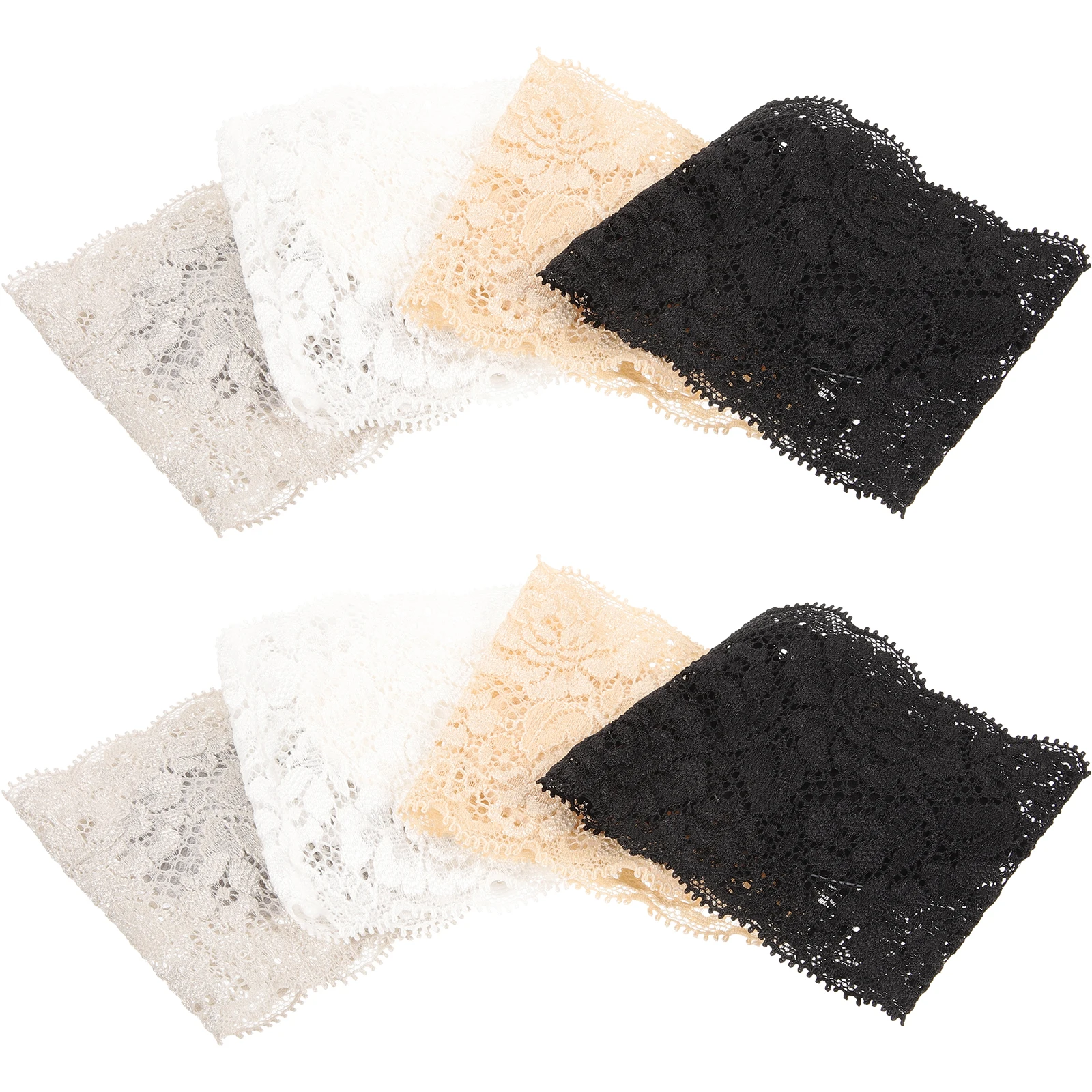 

4Pairs Non-slip Forefoot Half Toeless Invisible Women Socks Black White Gray Nude Colors Comfortable Elastic Breathable Lace