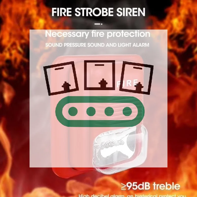 1Pcs Sound & Strobe Alert Security System 12V 24V Fire Alarm Warning Strobe Siren Horn For Home Office Hotel Restaurant
