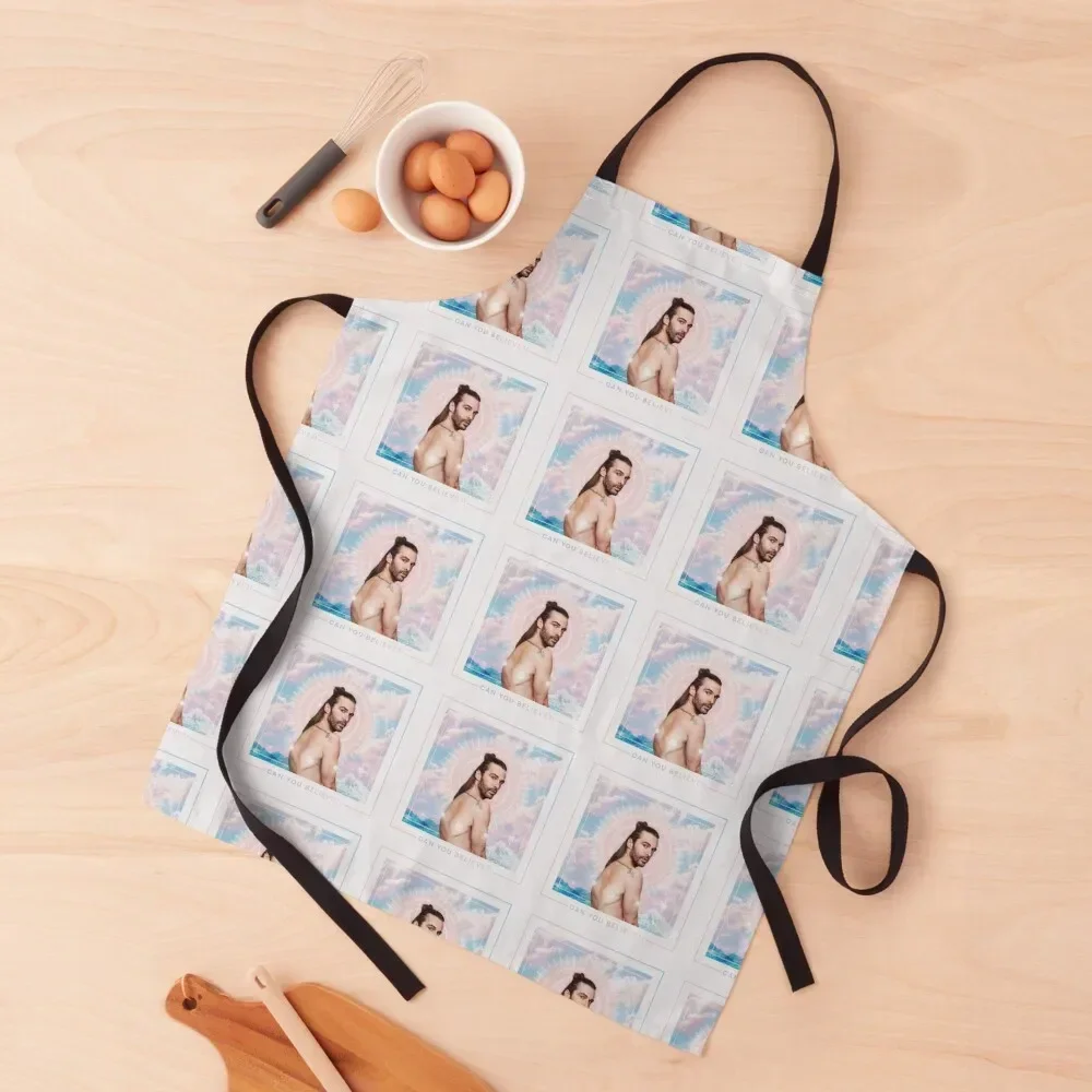 

Can You Believe - Ethereal Jonathan Van Ness Apron christmas kitchen cloths chef costume painting Apron