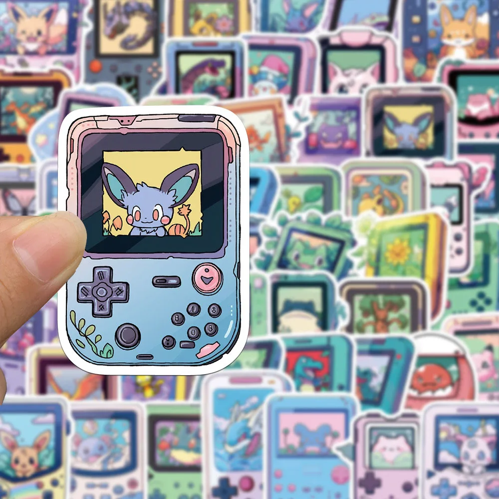 10/30/50pcs Kawaii Cartoon Game Console Pokemon Graffiti Stickers Cute Anime Decals Kids Toy DIY Laptop Phone Waterproof Sticker