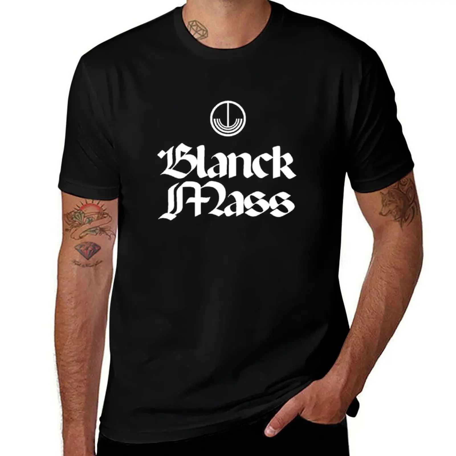 Blanck Mass White Logo T-Shirt Sun Protective Outdoor Tee Top T-Shirt