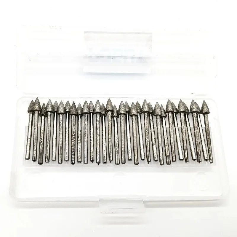 30Pieces Grinding Bit, Marble Glass Tile Plastic Milling Polishing Drilling Engraving Dremel Rotary Tool Accessories