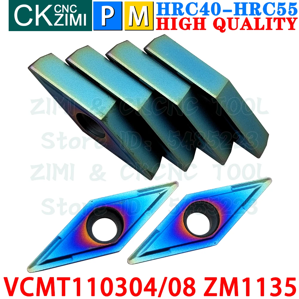 VCMT110304 ZM1135 VCMT110308 ZM1135 Carbide Insert External Internal Turning Inserts Tools VCMT 221 CNC Metal Lathe Cutting Tool