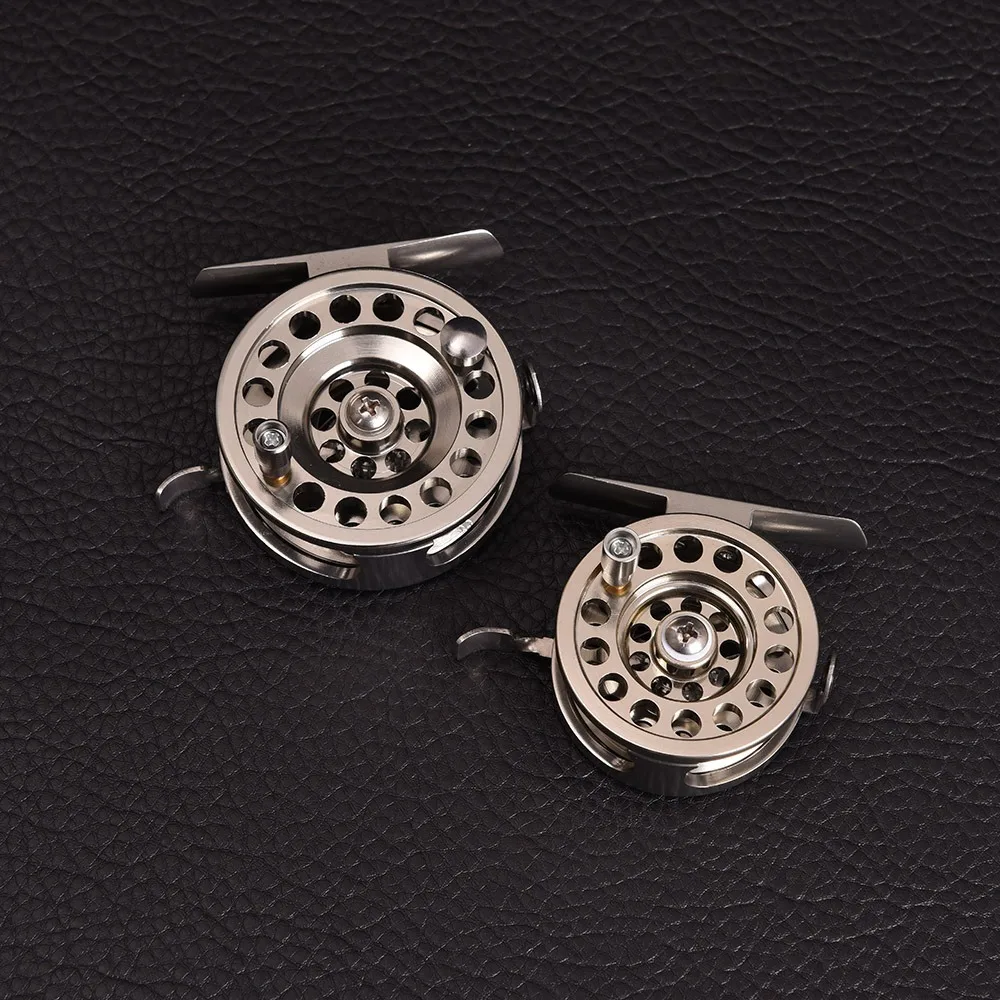 Aluminum Alloy Fly Fishing Reel Right Handed Lightweight Ice Fishing Reels Silver Fishing Accessories Fishing Reel Ice Fishing