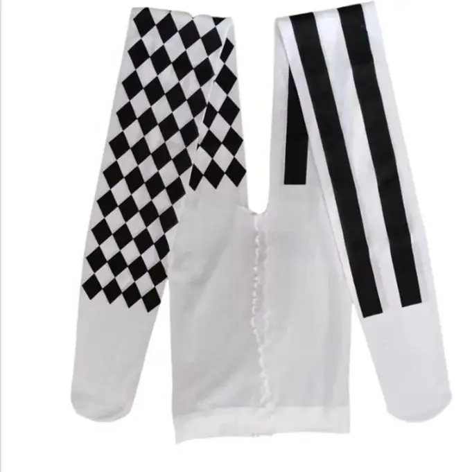 NEWApparel Womens Gothic Style Tights Clown Stockings Party Cosplay Plaid Striped Elastic Leggings Pantyhose for Xmas Halloween image 5