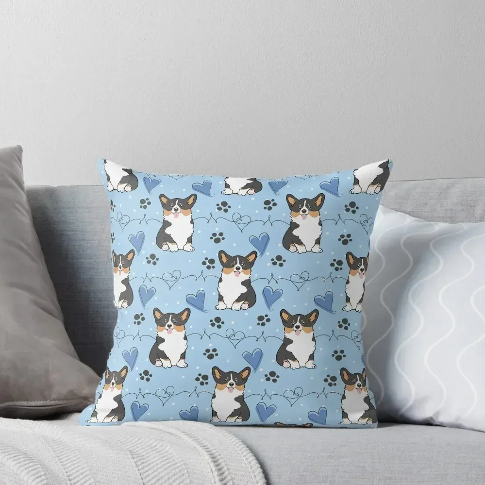 

Love Corgi - Black Tri Color 2 Throw Pillow autumn pillowcase New year Rectangular Cushion Cover luxury covers pillow