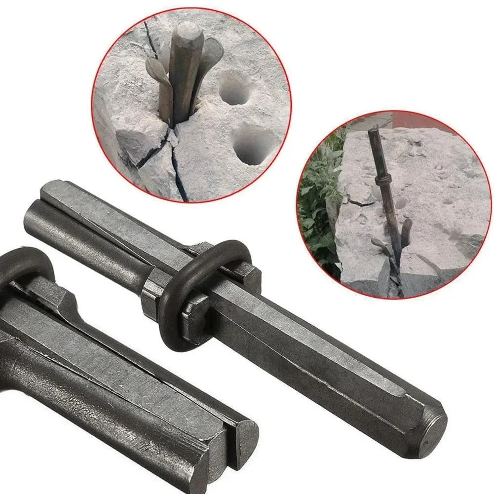 Imagem -02 - Stone Splitting Tool Grupo Rock Splitters Divisor de Concreto Ferramentas Manuais Metal Plug Pcs 10 Pcs