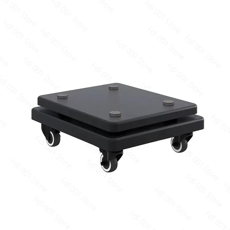 Speaker Base Tray, Shockproof Floor-Standing Speaker Subwoofer Stand, Double-Layer Universal Caster Shock-Absorbing Pad