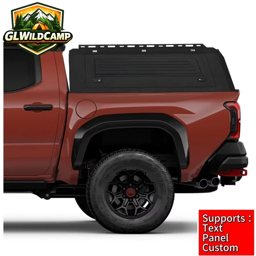 For For Tacoma TRDPro Truck Truck Cover Waterproof Steel&Aluminum Alloy Hardtop Pickup Canopy with Locking Hinged Function