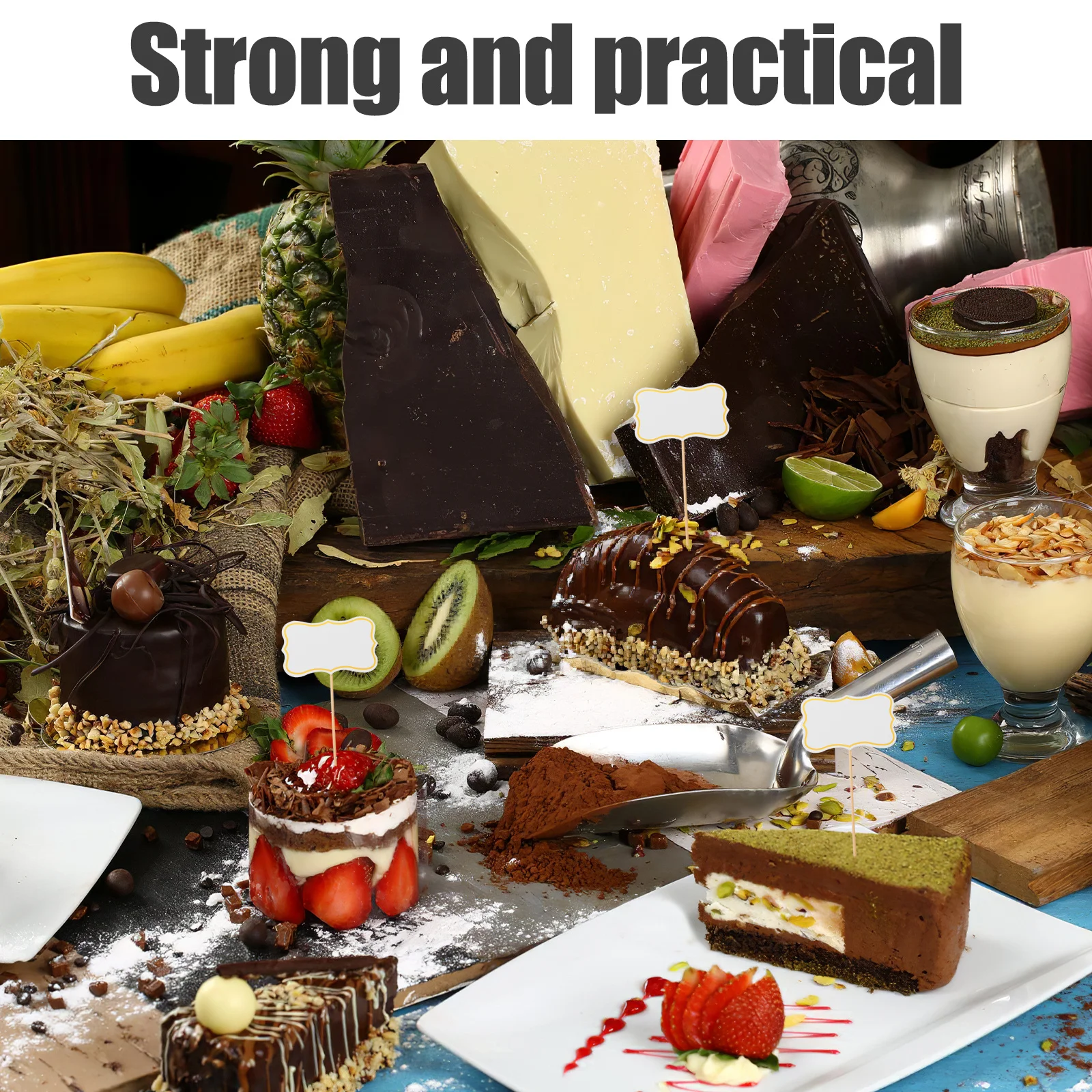 

50Pcs Cheese Markers Blank Toothpick Flags Food Labels Party Buffet Wedding Birthday Charcuterie Board Labels Cheese Decorations