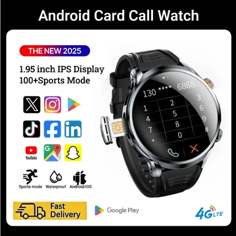 

Goldenspike H18 Smart Watch Fashion Men's Smartwatch 1.95inch Large Screen 256GB Storage ROM GPS WIFI HD Camera NFC Function