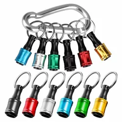 1/4 Inch Hex Shank Keychain Extension Bar Screwdriver Bits Holder Socket Adapter Drill Bit Screw Adapter Bit Holder Fast Change