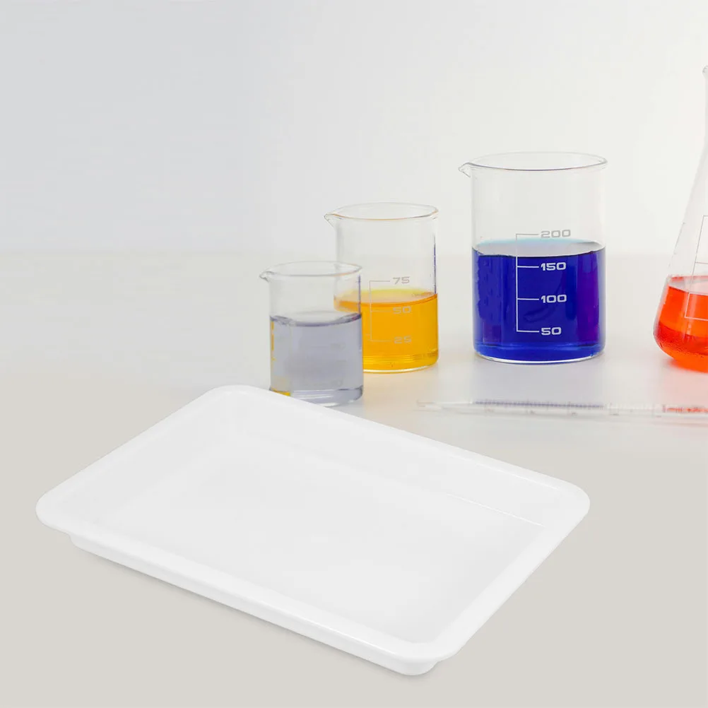 4pcs Laboratory Reagent Trays Acid Alkali Resistant Leakproof For Chemical Experiments Educational Labs Storage Solution Lab