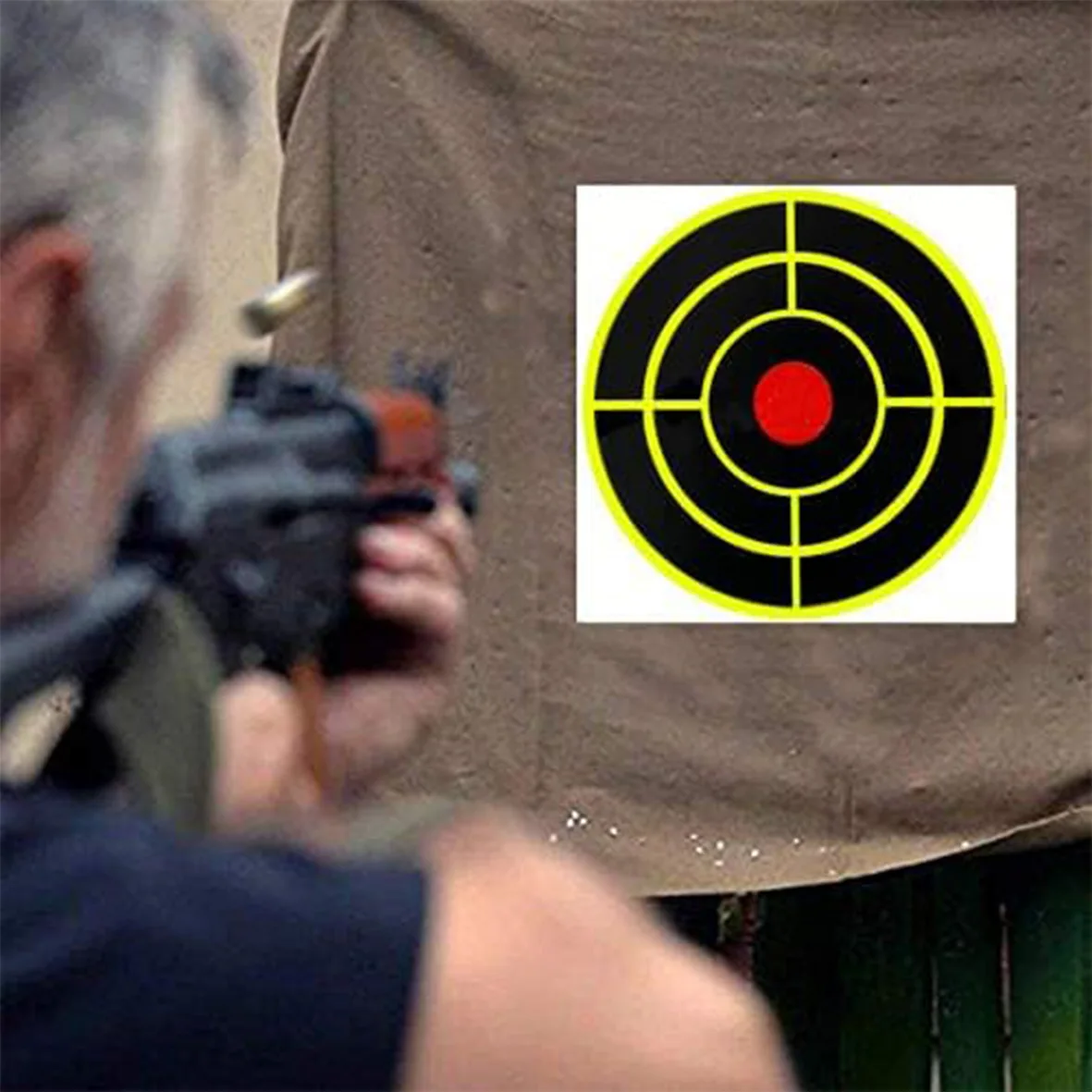 Hunting Sport Practice Target 100Pcs 3 Inch Self Adhesive Splatter Reactive Round Stickers for Shooting Airsoft Rifle Pistol view 2