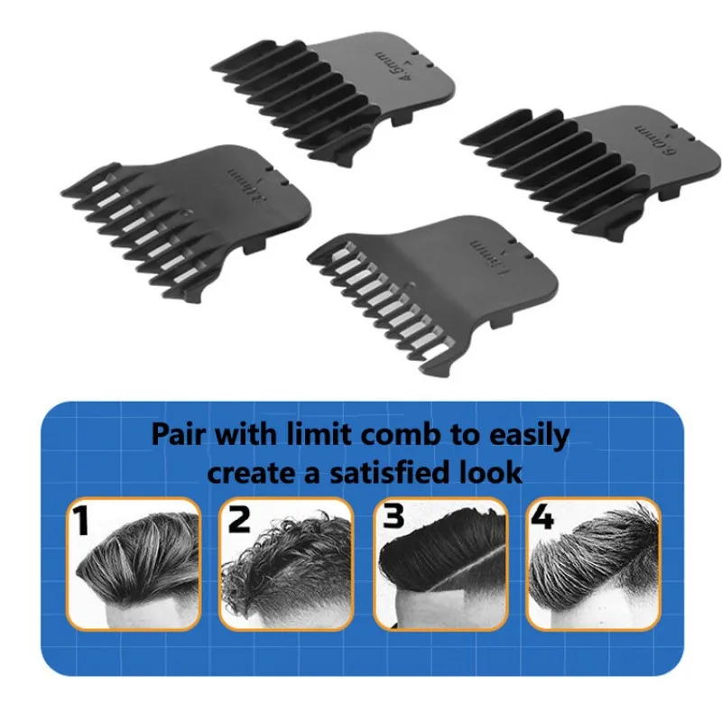 Kemei-cortadora de pelo eléctrica profesional para hombres, potente cortadora de pelo para Barba, máquina cortadora de pelo recargable, batería de litio