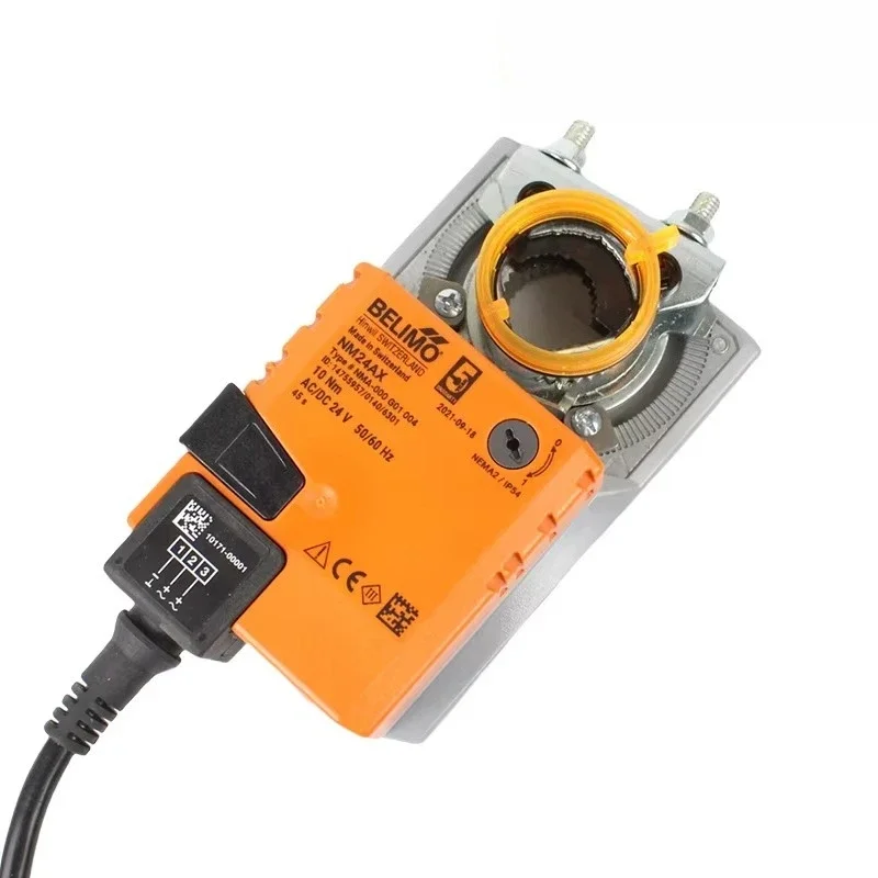 Belimo NM24AX NMA-000 101 004 Damper actuator10 Nm 228.60 cm/lb AC/DC 24V, On Off 3-point universal clamp cable1m PVC 45s 90s