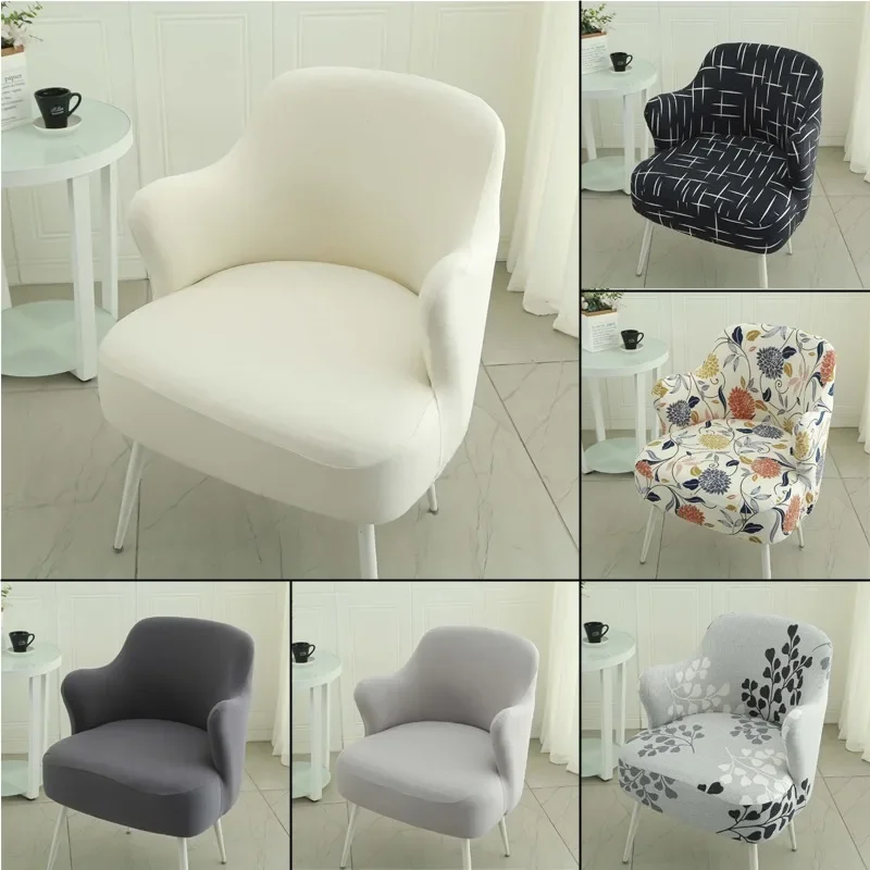 Printing Tub Chair Cover Stretch Spandex Club Sofa Armchair Slipcover Elastic Single Couch Covers for Study Bar Chair Dust cover