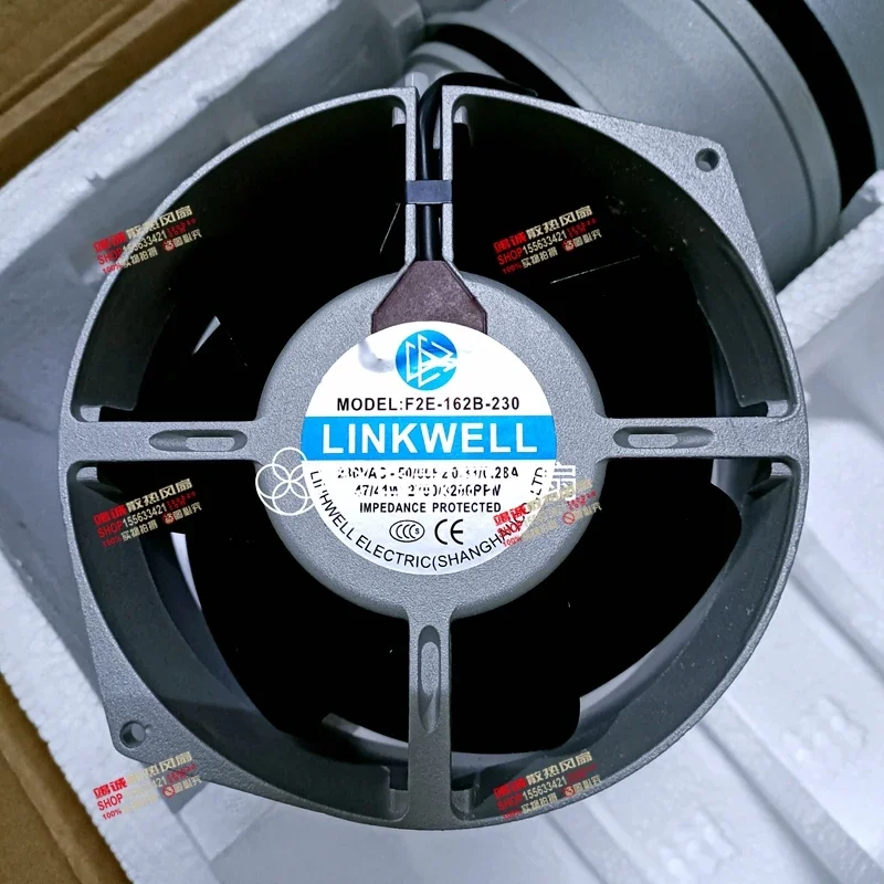 LINKWELL F2E-162B-230 AC 230 0.25A 170x170x55mm 2-Wire Server Cooling Fan