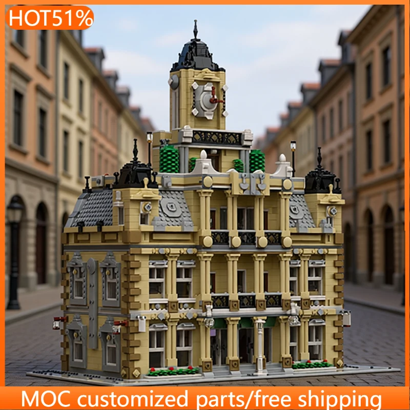 5009 PCS Customize The Courthouse Police Station MOC Customize Modular Building Block Popular Kids Simple DIY Festival Toy Gift